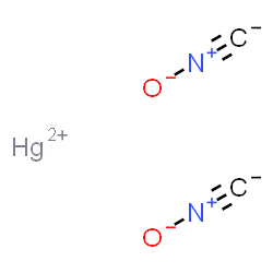 ChemSpider 2D Image | Mercury bis[(oxido-lambda~5~-azanylidyne)methanide] | C2HgN2O2