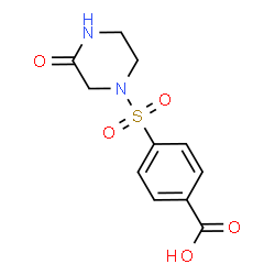 ChemSpider 2D Image | 4-[(3-Oxo-1-piperazinyl)sulfonyl]benzoic acid | C11H12N2O5S