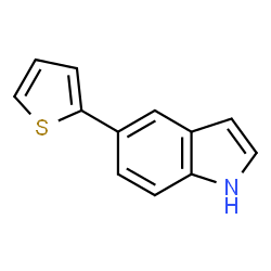 ChemSpider 2D Image | 5-thien-2-yl-1H-indole | C12H9NS