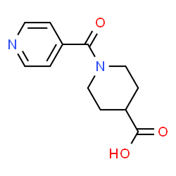 ChemSpider 2D Image | 1-Isonicotinoyl-4-piperidinecarboxylic acid | C12H14N2O3