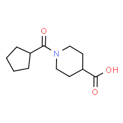 ChemSpider 2D Image | 1-(Cyclopentylcarbonyl)-4-piperidinecarboxylic acid | C12H19NO3