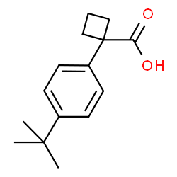 ChemSpider 2D Image | 1-(4-tert-butylphenyl)cyclobutanecarboxylic acid | C15H20O2
