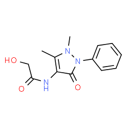 ChemSpider 2D Image | N-(1,5-Dimethyl-3-oxo-2-phenyl-2,3-dihydro-1H-pyrazol-4-yl)-2-hydroxyacetamide | C13H15N3O3