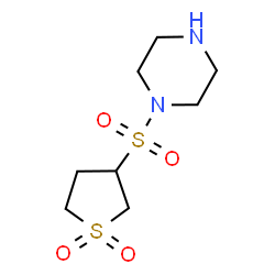 ChemSpider 2D Image | 1-[(1,1-dioxidotetrahydrothien-3-yl)sulfonyl]piperazine | C8H16N2O4S2