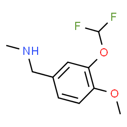 ChemSpider 2D Image | N-[3-(difluoromethoxy)-4-methoxybenzyl]-N-methylamine | C10H13F2NO2