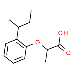 ChemSpider 2D Image | 2-(2-sec-Butylphenoxy)propanoic acid | C13H18O3