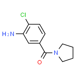 ChemSpider 2D Image | 2-chloro-5-(pyrrolidine-1-carbonyl)aniline | C11H13ClN2O