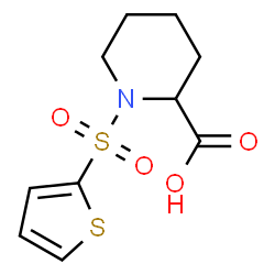 ChemSpider 2D Image | 1-(2-Thienylsulfonyl)-2-piperidinecarboxylic acid | C10H13NO4S2