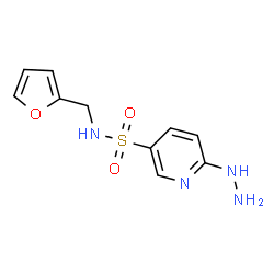 ChemSpider 2D Image | N-(2-Furylmethyl)-6-hydrazino-3-pyridinesulfonamide | C10H12N4O3S