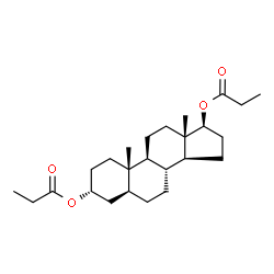 ChemSpider 2D Image | 5?-androstane-3?,17?-diol dipropionate | C25H40O4