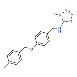 ChemSpider 2D Image | 1-Methyl-N-{4-[(4-methylbenzyl)oxy]benzyl}-1H-tetrazol-5-amine | C17H19N5O