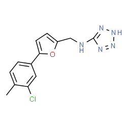 ChemSpider 2D Image | N-{[5-(3-Chloro-4-methylphenyl)-2-furyl]methyl}-1H-tetrazol-5-amine | C13H12ClN5O