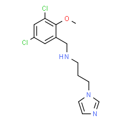 ChemSpider 2D Image | N-(3,5-Dichloro-2-methoxybenzyl)-3-(1H-imidazol-1-yl)-1-propanamine | C14H17Cl2N3O