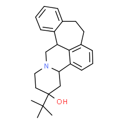 ChemSpider 2D Image | 3-tert-Butyl-2,3,4,4a,8,9,13b,14-octahydro-1H-benzo[6,7]cyclohepta[1,2,3-de]pyrido[2,1-a]isoquinolin-3-ol | C25H31NO
