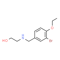 ChemSpider 2D Image | 2-[(3-Bromo-4-ethoxybenzyl)amino]ethanol | C11H16BrNO2