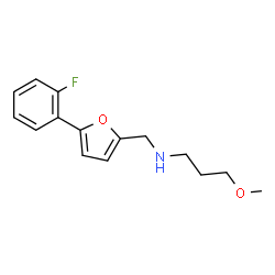 ChemSpider 2D Image | N-{[5-(2-Fluorophenyl)-2-furyl]methyl}-3-methoxy-1-propanamine | C15H18FNO2