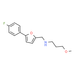 ChemSpider 2D Image | N-{[5-(4-Fluorophenyl)-2-furyl]methyl}-3-methoxy-1-propanamine | C15H18FNO2