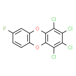 ChemSpider 2D Image | 1,2,3,4-Tetrachloro-7-fluorooxanthrene | C12H3Cl4FO2