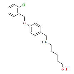 ChemSpider 2D Image | 5-({4-[(2-Chlorobenzyl)oxy]benzyl}amino)-1-pentanol | C19H24ClNO2