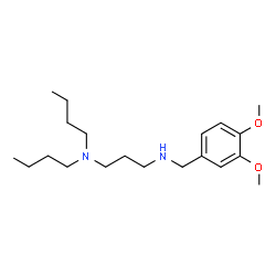 ChemSpider 2D Image | N,N-Dibutyl-N'-(3,4-dimethoxybenzyl)-1,3-propanediamine | C20H36N2O2