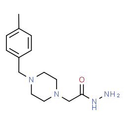 ChemSpider 2D Image | 2-[4-(4-Methylbenzyl)-1-piperazinyl]acetohydrazide | C14H22N4O