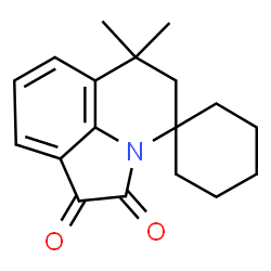 ChemSpider 2D Image | 6',6'-Dimethyl-5',6'-dihydrospiro[cyclohexane-1,4'-pyrrolo[3,2,1-ij]quinoline]-1',2'-dione | C18H21NO2