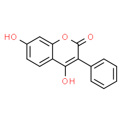 ChemSpider 2D Image | 4,7-Dihydroxy-3-phenyl-2H-chromen-2-one | C15H10O4