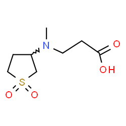 ChemSpider 2D Image | N-(1,1-dioxidotetrahydro-3-thienyl)-N-methyl-beta-alanine | C8H15NO4S
