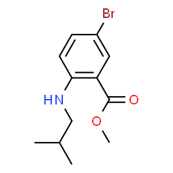 ChemSpider 2D Image | Methyl 5-bromo-2-(isobutylamino)benzoate | C12H16BrNO2