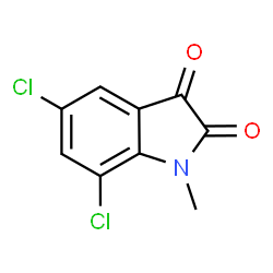 ChemSpider 2D Image | 5,7-Dichloro-1-methyl-1H-indole-2,3-dione | C9H5Cl2NO2