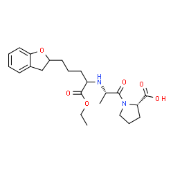ChemSpider 2D Image | N-[5-(2,3-Dihydro-1-benzofuran-2-yl)-1-ethoxy-1-oxo-2-pentanyl]-L-alanyl-L-proline | C23H32N2O6