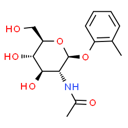 ChemSpider 2D Image | 2-Methylphenyl 2-acetamido-2-deoxy-beta-D-glucopyranoside | C15H21NO6