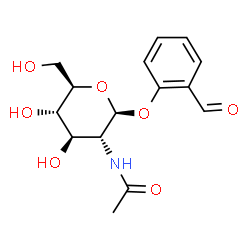ChemSpider 2D Image | 2-Formylphenyl 2-acetamido-2-deoxy-beta-D-glucopyranoside | C15H19NO7