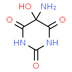 ChemSpider 2D Image | 5-Amino-5-hydroxy-2,4,6(1H,3H,5H)-pyrimidinetrione | C4H5N3O4