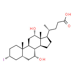 ChemSpider 2D Image | (3alpha,5beta,7alpha,12alpha)-7,12-Dihydroxy-3-iodocholan-24-oic acid | C24H39IO4