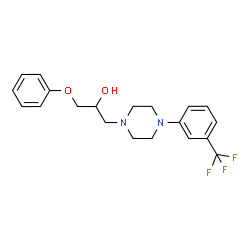 ChemSpider 2D Image | 1-Phenoxy-3-{4-[3-(trifluoromethyl)phenyl]-1-piperazinyl}-2-propanol | C20H23F3N2O2