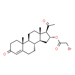 ChemSpider 2D Image | (16alpha)-3,20-Dioxopregn-4-en-16-yl bromoacetate | C23H31BrO4