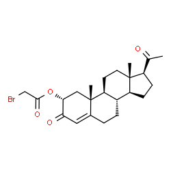 ChemSpider 2D Image | 2alpha-Bromoacetoxyprogesterone | C23H31BrO4