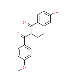 ChemSpider 2D Image | 2-Ethyl-1,3-bis(4-methoxyphenyl)propan-1,3-dion | C19H20O4