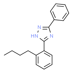 ChemSpider 2D Image | 3-(o-Butylphenyl)-5-phenyl-s-triazole | C18H19N3