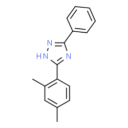 ChemSpider 2D Image | 5-Phenyl-3-(2,4-xylyl)-s-triazole | C16H15N3