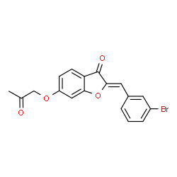 ChemSpider 2D Image | (2Z)-2-(3-Bromobenzylidene)-6-(2-oxopropoxy)-1-benzofuran-3(2H)-one | C18H13BrO4