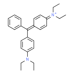 ChemSpider 2D Image | 4-{[4-(Diethylamino)phenyl](phenyl)methylene}-N,N-diethyl-2,5-cyclohexadien-1-iminium | C27H33N2