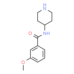 ChemSpider 2D Image | 3-methoxy-N-piperidin-4-ylbenzamide | C13H18N2O2
