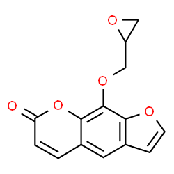 ChemSpider 2D Image | 9-(2-Oxiranylmethoxy)-7H-furo[3,2-g]chromen-7-one | C14H10O5
