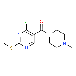 ChemSpider 2D Image | [4-Chloro-2-(methylsulfanyl)-5-pyrimidinyl](4-ethyl-1-piperazinyl)methanone | C12H17ClN4OS