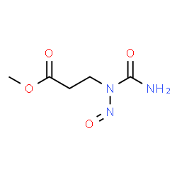 ChemSpider 2D Image | Methyl 3-[carbamoyl(nitroso)amino]propanoate | C5H9N3O4