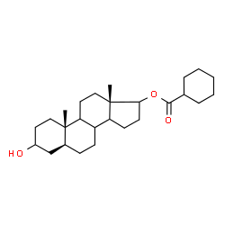 ChemSpider 2D Image | (5alpha,8xi,9xi,14xi)-3-Hydroxyandrostan-17-yl cyclohexanecarboxylate | C26H42O3