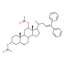 ChemSpider 2D Image | (3alpha,5beta,8xi,9xi,14xi,17xi,20xi)-24,24-Diphenylchol-23-ene-3,12-diyl diacetate | C40H52O4