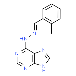 ChemSpider 2D Image | 6-[(2E)-2-(2-Methylbenzylidene)hydrazino]-3H-purine | C13H12N6